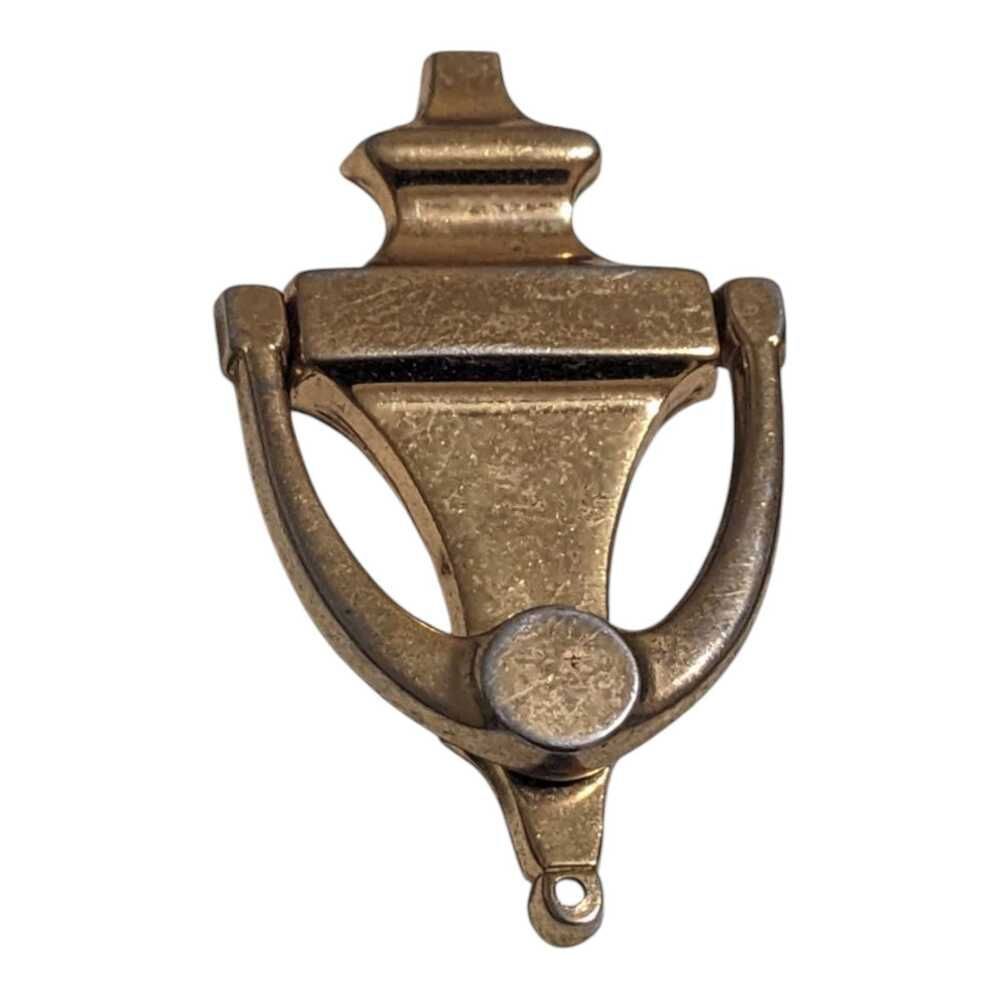 1940s Vintage Coro Pegasus Gold Tone Pin Brooch Articulated Moving‎ Doorknocker